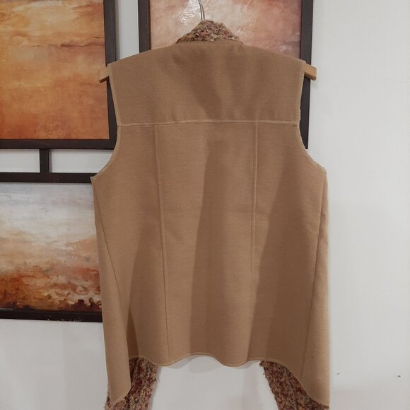 Unique mixed sweater yarn boho fall vest - Picture 5 of 12